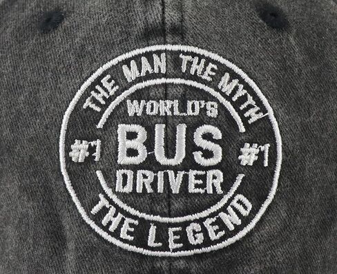 World's Best Bus Driver Hat for Men, Adjustable Embroidered The Man The Myth The Legend Baseball Cap in Kuwait