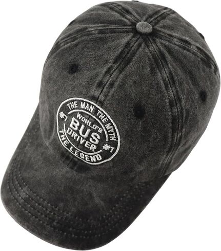 World's Best Bus Driver Hat for Men, Adjustable Embroidered The Man The Myth The Legend Baseball Cap in Kuwait