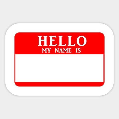 Hello My Name is - ملصق جرافيك - ملصق لاصق لاصق in Saudi Arabia