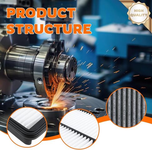 Engine Air Filter and Cabin Air Filter Replacement Compatible with Hyundai Santa Fe 2013-2018 Santa Fe XL 2013-2017, Replace 28113-2W100, 3SF79-AQ000 in Saudi Arabia