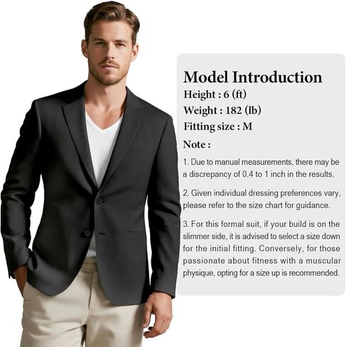 Men's Casual Blazer Slim Fit Suit Jacket for Men Two Button Sports Coats Wedding Prom Party in Kuwait