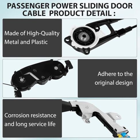 كابل باب منزلق للركاب 85015-08011 متوافق مع Toyota Sienna LE SE XLE 4 Cyl 2.7L 6 Cyl 3.5L 2011-2020، استبدال حزام الباب المنزلق الكهربائي 85015-08010 الجانب الأيمن in Kuwait