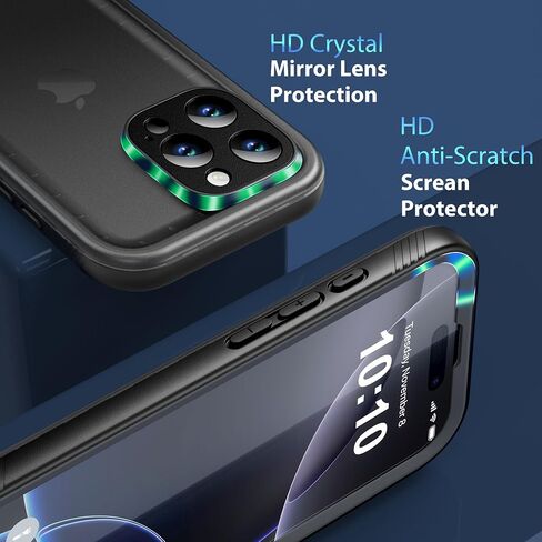 SPORTLINK Waterproof Case for iPhone 16, Shockproof Dustproof Full Body Sealed Heavy Duty Protective, Built-in Screen Protector Rugged Cover for iPhone 16 6.1" Frosted Clear in Kuwait