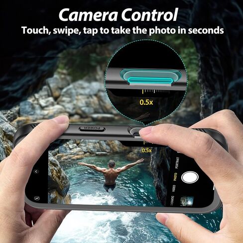 SPORTLINK Waterproof Case for iPhone 16, Shockproof Dustproof Full Body Sealed Heavy Duty Protective, Built-in Screen Protector Rugged Cover for iPhone 16 6.1" Frosted Clear in Kuwait
