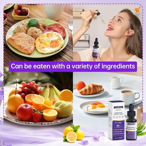 قطرات سائلة من المغنيسيوم L ثريونات 1500 مجم، مكمل للدماغ عالي الامتصاص لتركيز الذاكرة والنوم والخالي من السكر، نباتي 2.04 أونصة سائلة in Kuwait