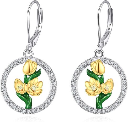 Earrings for Women 925 Sterling Silver Gemstone Dangle Earrings Jewelry Gifts in Saudi Arabia
