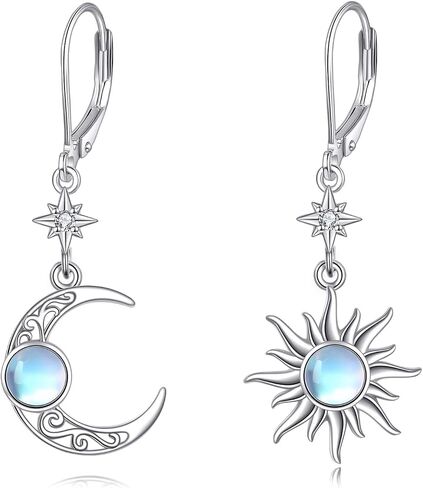 Earrings for Women 925 Sterling Silver Gemstone Dangle Earrings Jewelry Gifts in Saudi Arabia