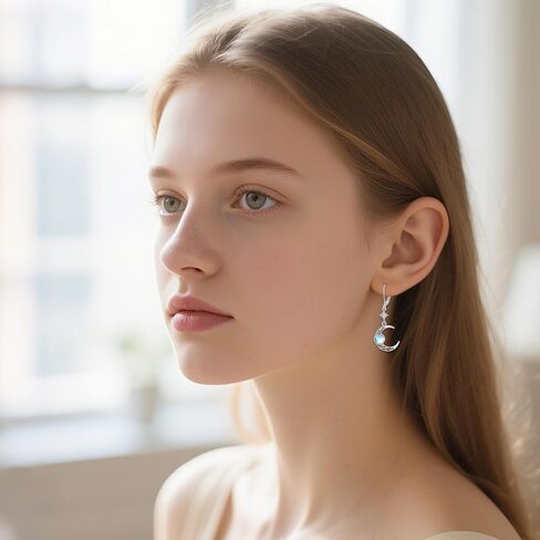 Earrings for Women 925 Sterling Silver Gemstone Dangle Earrings Jewelry Gifts in Saudi Arabia