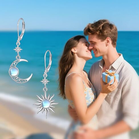 Earrings for Women 925 Sterling Silver Gemstone Dangle Earrings Jewelry Gifts in Saudi Arabia