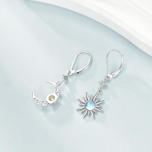 Earrings for Women 925 Sterling Silver Gemstone Dangle Earrings Jewelry Gifts in Saudi Arabia