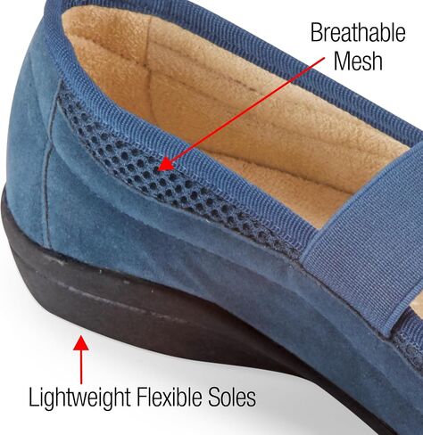 Collections Etc Slip-On Microsuede Mary Jane Shoes in Saudi Arabia