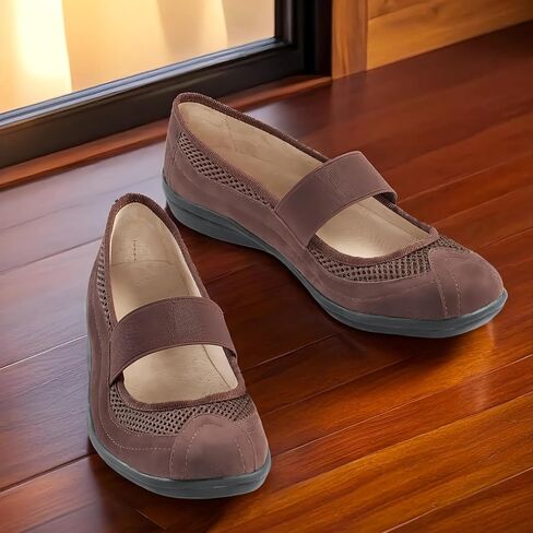 Collections Etc Slip-On Microsuede Mary Jane Shoes in Saudi Arabia