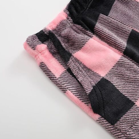 Womens Flannel Pajama Pants Soft Elastic Waist Christmas Plaid Pj Pants Lightweight Comfy Cute Sleepwear with Pockets in Saudi Arabia