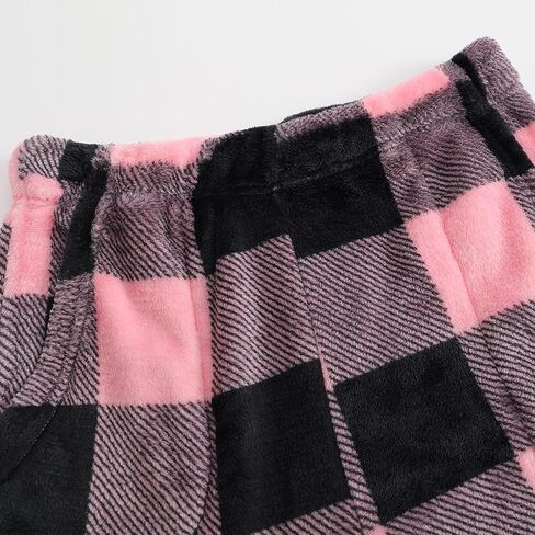 Womens Flannel Pajama Pants Soft Elastic Waist Christmas Plaid Pj Pants Lightweight Comfy Cute Sleepwear with Pockets in Saudi Arabia