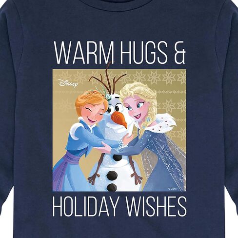Disney Frozen 2 - Warm Hugs Holiday Wishes - تي شيرت برسومات بأكمام طويلة للأطفال والشباب in Saudi Arabia