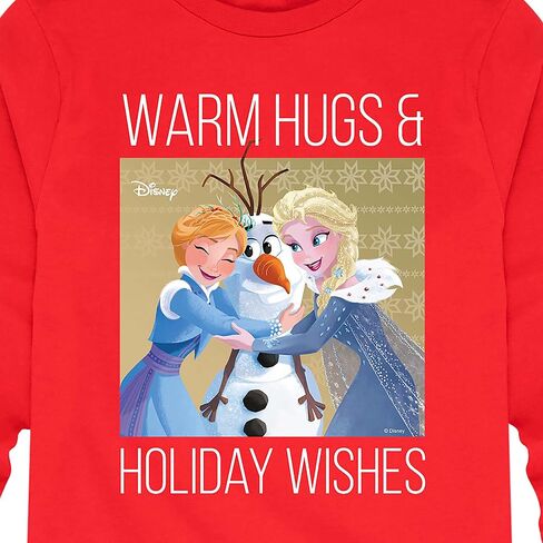 Disney Frozen 2 - Warm Hugs Holiday Wishes - تي شيرت برسومات بأكمام طويلة للأطفال والشباب in Kuwait