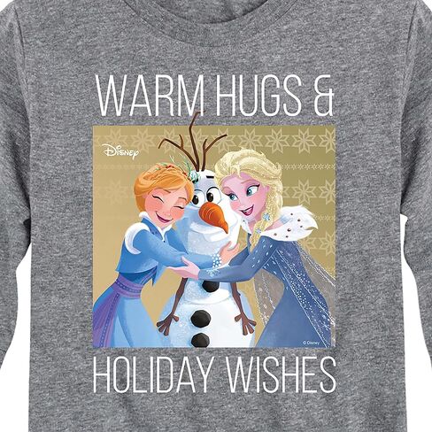Disney Frozen 2 - Warm Hugs Holiday Wishes - تي شيرت برسومات بأكمام طويلة للأطفال والشباب in Kuwait