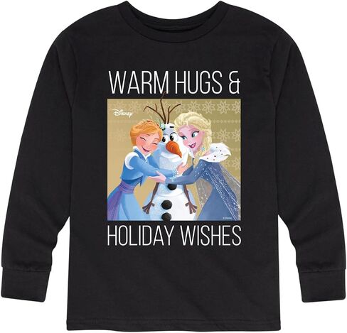 Disney Frozen 2 - Warm Hugs Holiday Wishes - تي شيرت برسومات بأكمام طويلة للأطفال والشباب in Kuwait