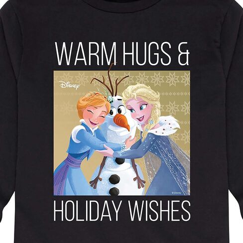 Disney Frozen 2 - Warm Hugs Holiday Wishes - تي شيرت برسومات بأكمام طويلة للأطفال والشباب in Kuwait