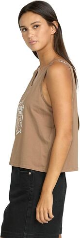 Volcom Womens to The Bank Organic Cotton Graphic Tank Top – Relaxed Boxy Fit, Breezy Summer Style in Kuwait