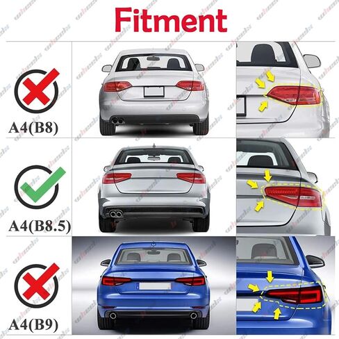 سبويلر خلفي من ألياف الكربون الحقيقي متوافق مع 2013-2016 Audi A4 S4 B8.5، نمط PSM عالي الركلة منقار البط يناسب 4 أبواب، غطاء ذيل صندوق السيارة هدية رجل الشفاه in Saudi Arabia