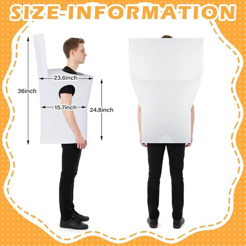 Halloween Toilet Costume Cosplay Adult Fun Reusable Portable Cute Polyester Cosplay for Halloween Costume Cos Themed Parties One Size in Saudi Arabia