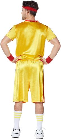 Spirit Halloween Dodgeball Adult Average Joe's Costume, Officially Licensed in Saudi Arabia