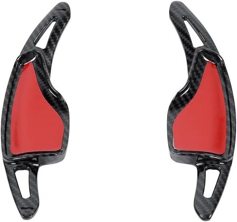 2PCS Car Steering Wheel Paddle Shifter Extension Trim Cover Interior Decoration Accessories for Chevy Chevrolet Camaro 2017-2020 (Carbon Fiber Style) in Saudi Arabia