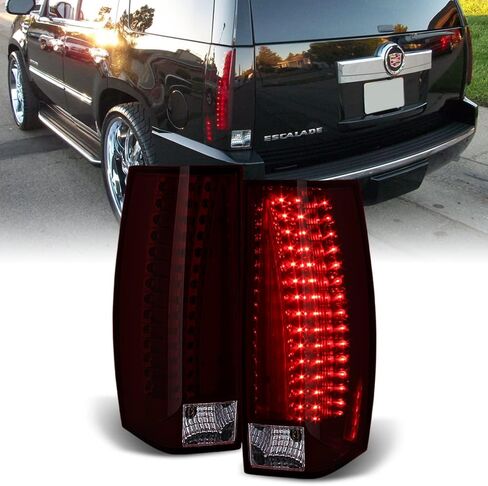 ACANII-للدخان الأحمر 2007-2014 كاديلاك إسكاليد ESV LED أضواء خلفية مصابيح الفرامل استبدال جانب السائق والراكب in Saudi Arabia