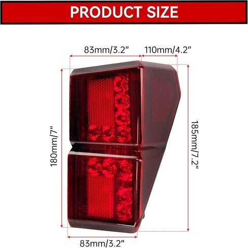 PSLER Taillights for Ranger XP 1000 Crew XP 1000 Ranger 1000 Crew 1000 2018-2024, Rear Brake Stop Lamp Taillights for Ranger 1000 Replace for OEM #2413766 and for OEM #2413767 in Saudi Arabia