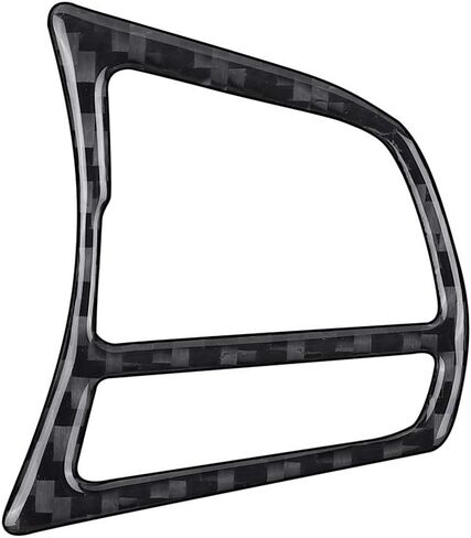 متوافق مع أزرار إطار عجلة القيادة من ألياف الكربون غطاء الكسوة لسيارات BMW 3 Series 3GT F30 F34 2013 2014 2015 2016 2017 2018 2019 (قطعتان باللون الأسود) in Saudi Arabia