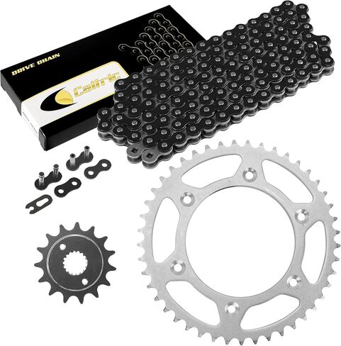Caltric Black Drive Chain And Sprocket Kit Compatible with Honda Xr400R 1996-2004 in Saudi Arabia