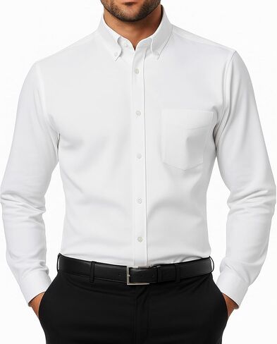Cotton King Mens Shirts | 100% Cotton Long Sleeve Shirts for Men | Button Down Shirt Men | Oxford Mens Dress Shirt in Saudi Arabia