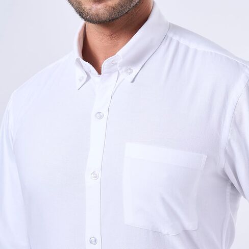 Cotton King Mens Shirts | 100% Cotton Long Sleeve Shirts for Men | Button Down Shirt Men | Oxford Mens Dress Shirt in Saudi Arabia