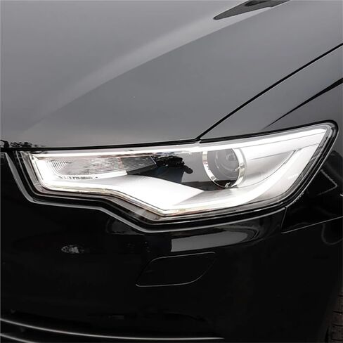 متوافق مع A6 A6L C7 2012 2013 2014 2015 كشافات الإسكان غطاء قناع شفاف المصباح قذيفة شبكي استبدال العدسة الأصلية (يمين) in Saudi Arabia