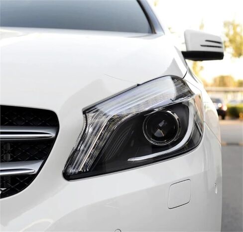 متوافق مع Benz W176 A-Class A180 A200 A260 A45 AMG 2012 2013 2014 2015 2016 غطاء المصابيح الأمامية للمصابيح الأمامية زجاج عدسة غطاء المصباح عاكس الضوء (الجانب الأيمن) in Saudi Arabia
