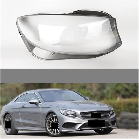 متوافق مع بنز S-Class 2 أبواب كوبيه W217 2014-2018 غطاء للمصابيح الأمامية عدسة شفافة عاكس الضوء غطاء المصباح الأمامي (يمين) in Kuwait