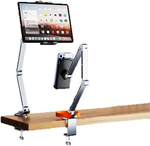 الفصل السابع من الحامل اللوحي لأجهزة iPad ، حامل ألومنيوم قابل للطي من سبيكة طويلة قابلة للطي ، مع قاعدة دوارة 360 درجة ، متوافقة مع العرض 4.7-16 '' ، iPad ، kindle in Kuwait