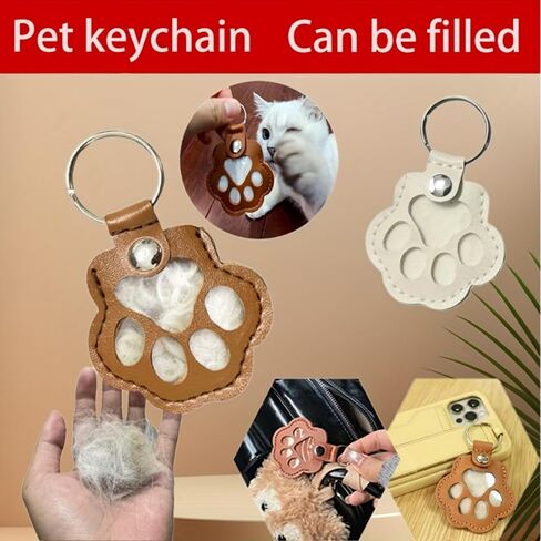Pet Keychain - Clear Dog Paw Cat Paw Key Ring Holder - Personalized Memorial Gift for Dog Cat Lovers in Saudi Arabia