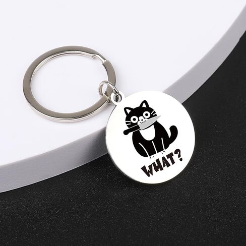 Black Cat Keychain for Cat Dad Mom Cool Stuff Cat Gifts for Women Teen Boys Girls Cat Lovers Family and Friends in Saudi Arabia