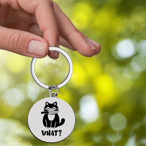 Black Cat Keychain for Cat Dad Mom Cool Stuff Cat Gifts for Women Teen Boys Girls Cat Lovers Family and Friends in Saudi Arabia