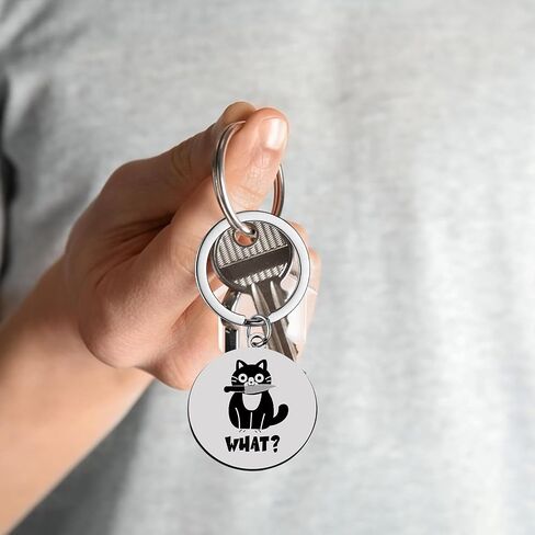 Black Cat Keychain for Cat Dad Mom Cool Stuff Cat Gifts for Women Teen Boys Girls Cat Lovers Family and Friends in Saudi Arabia
