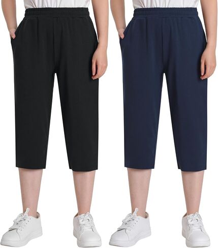 Women's Petite Capris Petite Length with Pockets 2 Pack in Saudi Arabia