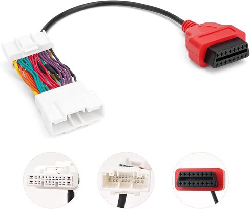 TCAN003 Splitter Diagnostic Cable for Tesla Model 3, Y, S, X, OBD2 Connector Work Scanner MaxiSys Ultra Elite II PRO MS909,20 Pin + 12 Pin to 16 Pin OBDII Adapter in Kuwait