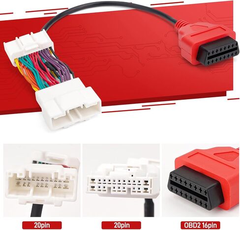 TCAN003 Splitter Diagnostic Cable for Tesla Model 3, Y, S, X, OBD2 Connector Work Scanner MaxiSys Ultra Elite II PRO MS909,20 Pin + 12 Pin to 16 Pin OBDII Adapter in Kuwait