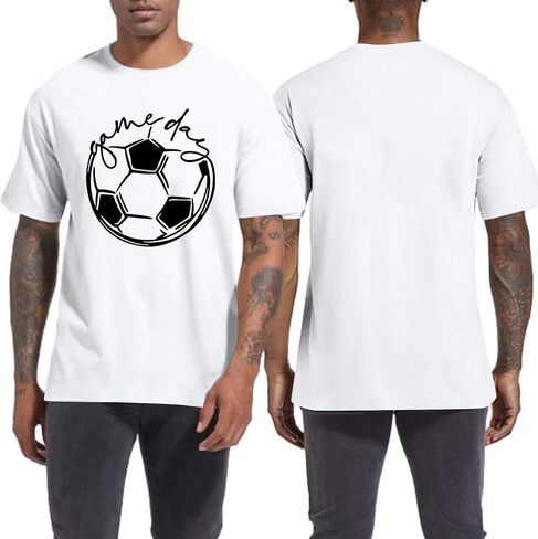 Game Day Shirt for Men: Funny Soccer Season Shirts Soccer Dad Tee Match Day Vibes Short Sleeve Tops in Kuwait