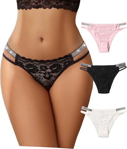 Avidlove Underwear for Women Cotton Briefs Sexy Floral Lace Hipster Panties Cheeky Underpanties in Saudi Arabia
