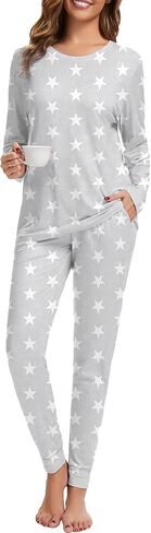 Christmas Pajamas Womens 2 Peice Pjs Sets for Women Two Piece Outfits Jogging Tracksuit Sets Black S in Kuwait