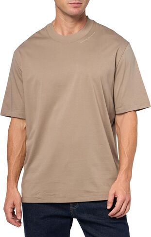 Armani Exchange Men's Small Logo by Neckline Regular Fit Mercerized Cotton Tee in Saudi Arabia