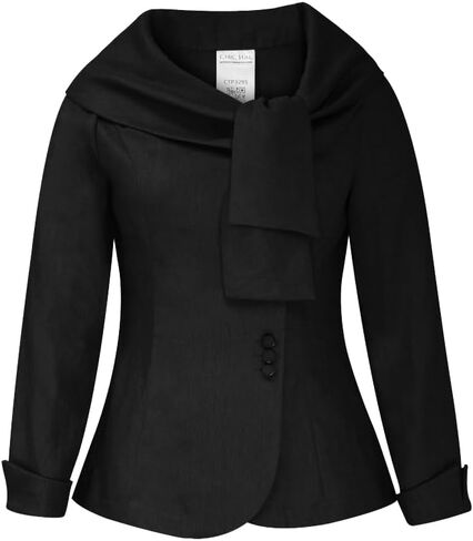 CHIC STAR Womens Linen Portrait Collar Blazer in Kuwait